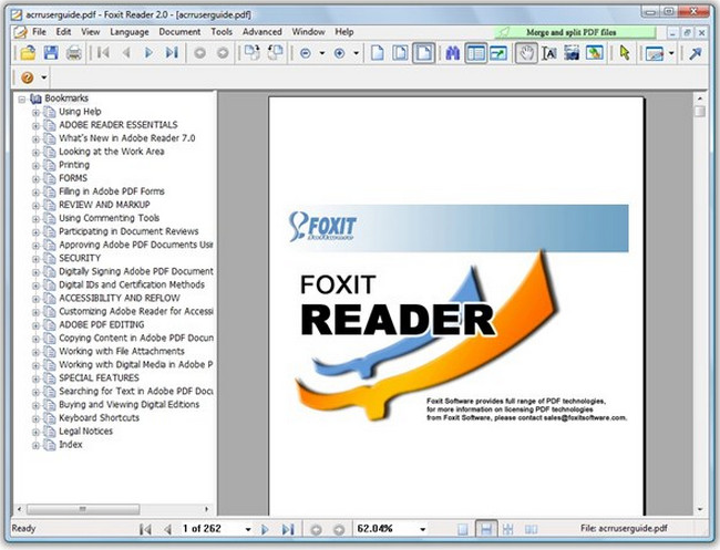 Главное окно Foxit Reader